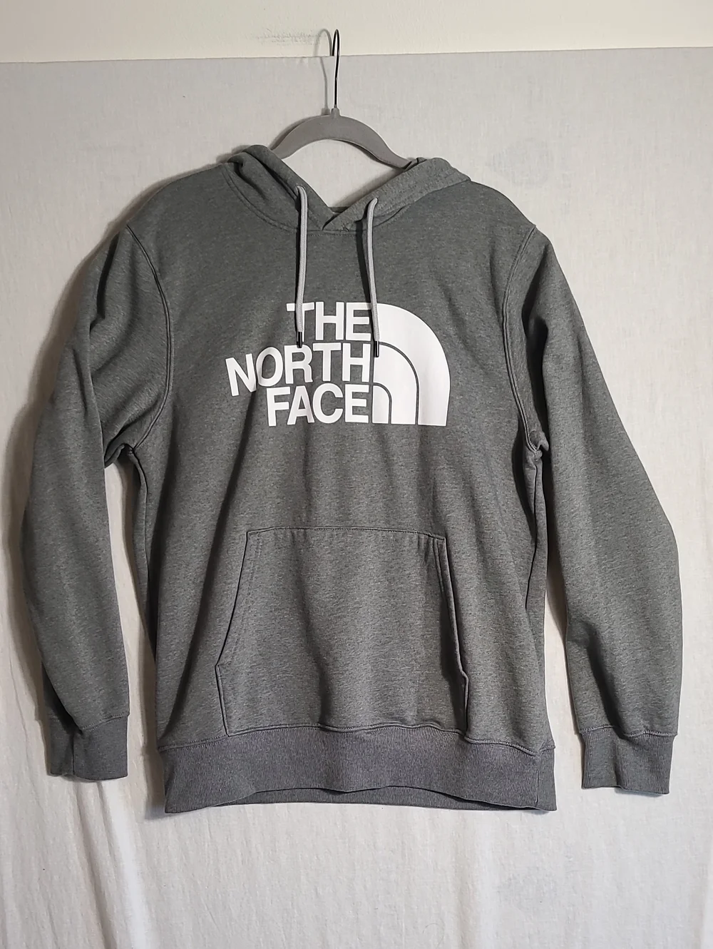 The North Face Men's Gray Logo Hoodie Sweatshirt Size Large